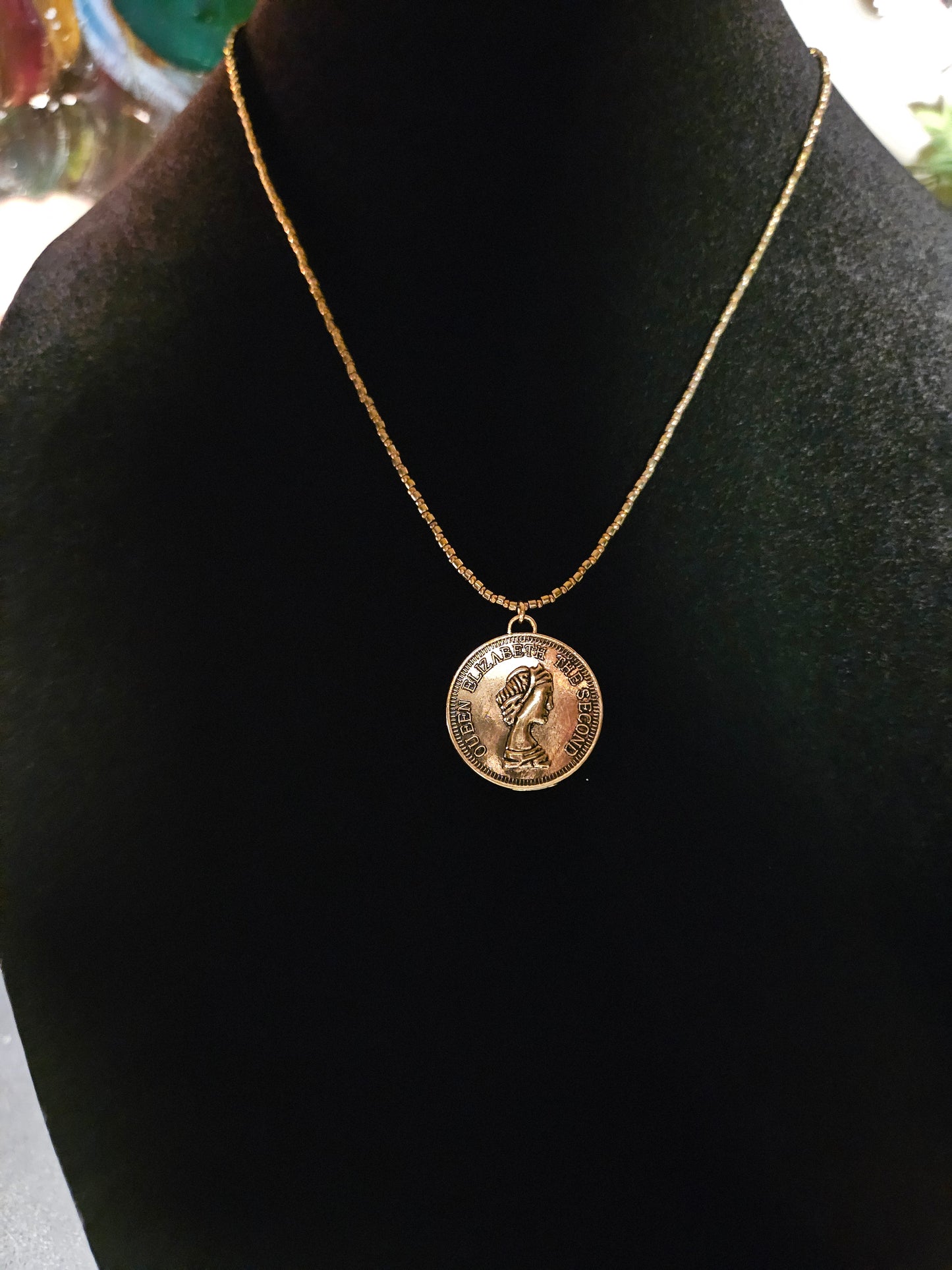 Bronze Coin Pendant Necklace