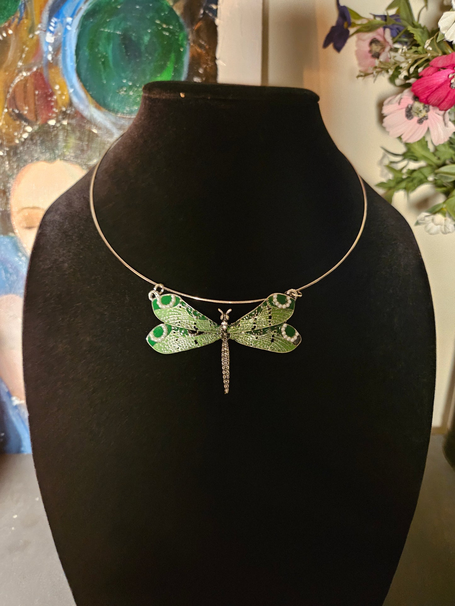 Dragonfly Wire Wrap Necklace