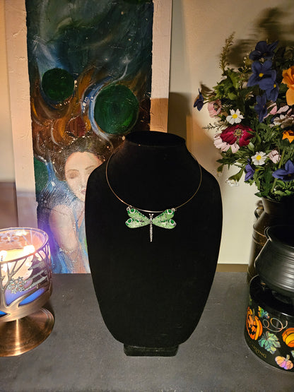 Dragonfly Wire Wrap Necklace