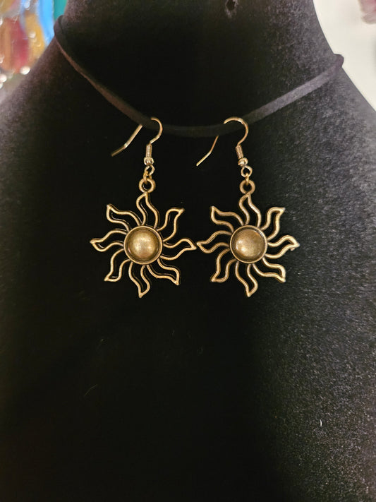 Burning Sun Bronze Earrings